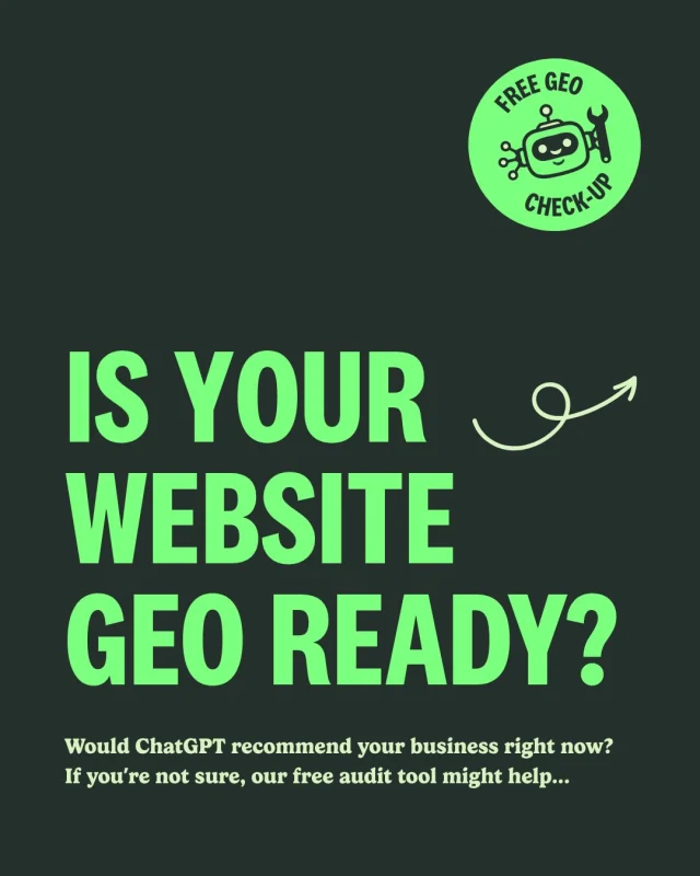 Would ChatGPT recommend your business right now?If you’re not sure, our free audit tool might help…We built an AI Readiness tool for our own clients And decided to share.Free for everyone, enter your URL and get your AI readiness score in 30 seconds.👉 Link in bio